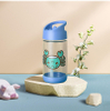 High Quality 400Ml Clear Kids School Outdoor Cute Plastic Sports Water Bottles With Straw