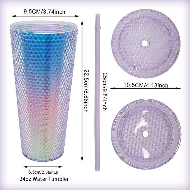 Tumbler Custom Made for Pre School Kids Iridescent Leakage Proof Customizable Coffee Mugs