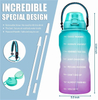 128oz 1 Gallon Botella De Agua Motivational Gym Plastic Water Bottles With Handle Custom Logo