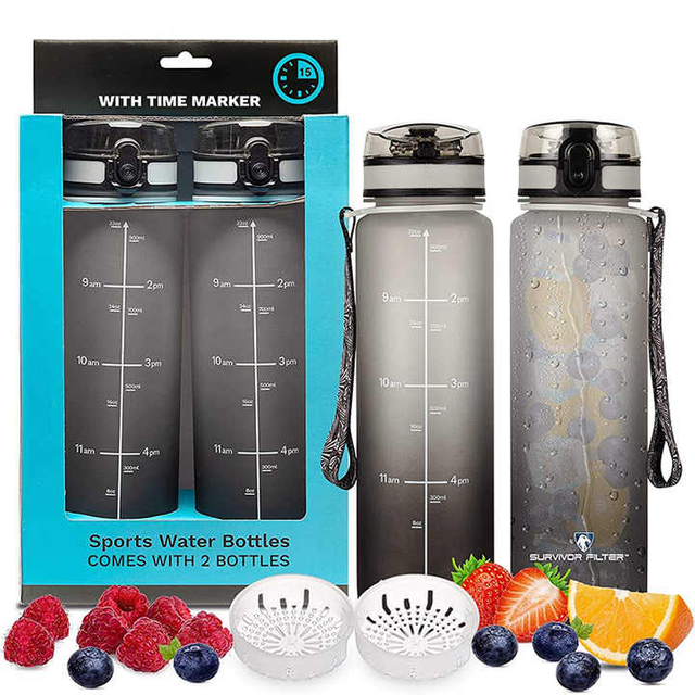 Bouteille Deau Custom Botellas De Gym Custom Measure Gym Large Water Bottle With Motivational Time Marker Bottles
