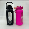 Christmas Gifts 64oz Tumbler with Handle Water Tumbler Customized Portable Plastic Water Bottle With Pop up Straw