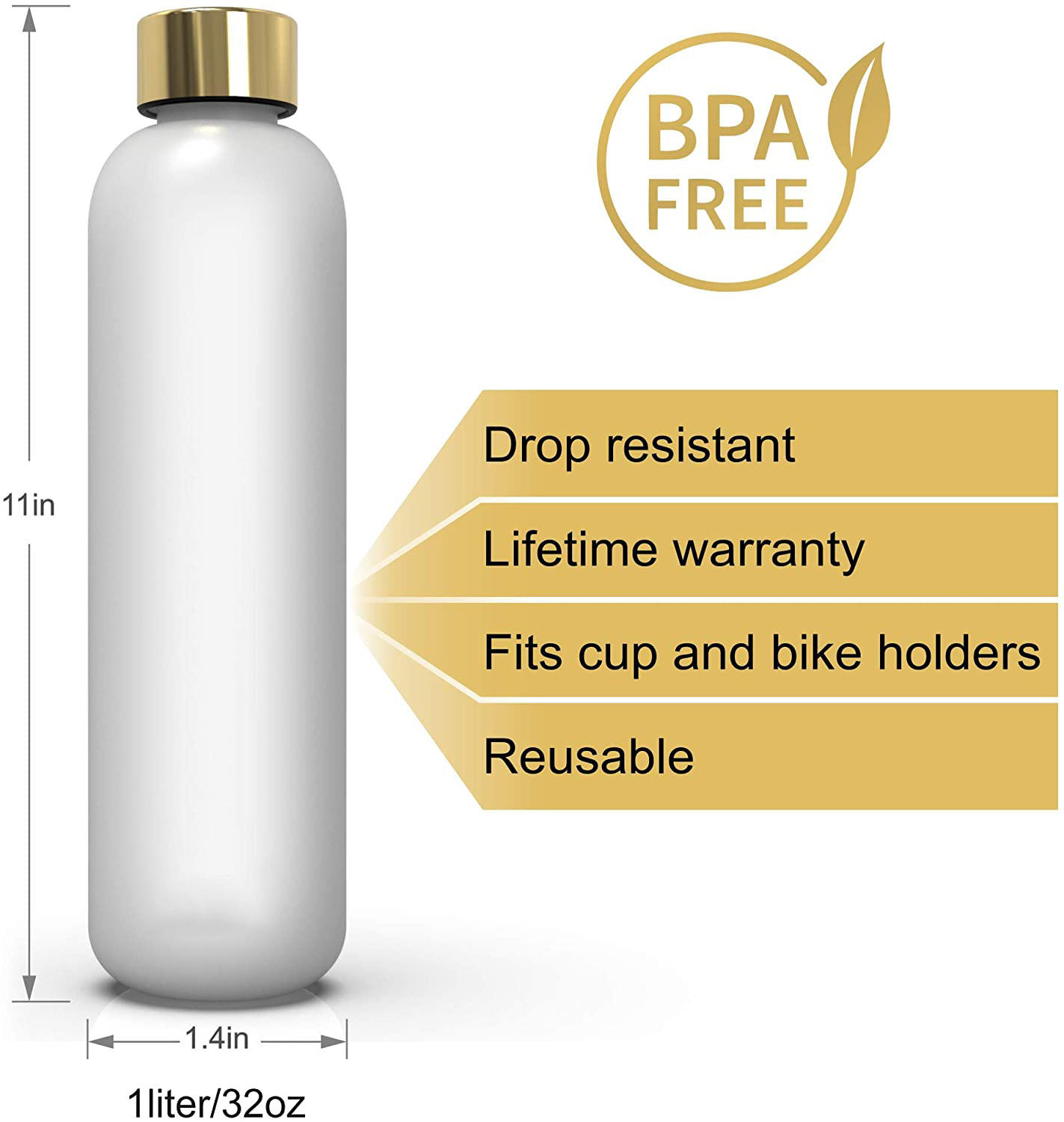 100% BPA Free Leakproof Tritan Time Marker Sport Frosted Custom Logo Plastic Water Bottle