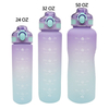 Custom Logo Plastic Bottle Gym 1.5 Liter 50Oz Half Gallon Motivational Sports Water Bottle for Sport With Time Mark
