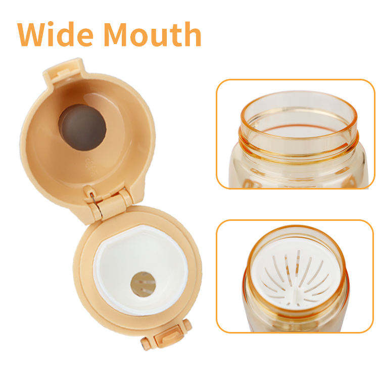 Wholesale 500Ml Cartoon Transparent Kids Water Bottle Direct Drinking Bpa Free Bottes With Lid Infuser
