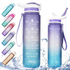Bouteille Deau Portable Botellas De Agua Custom Logo Bottles Reusable Motivational Fitness Sport Tritan Water Bottle