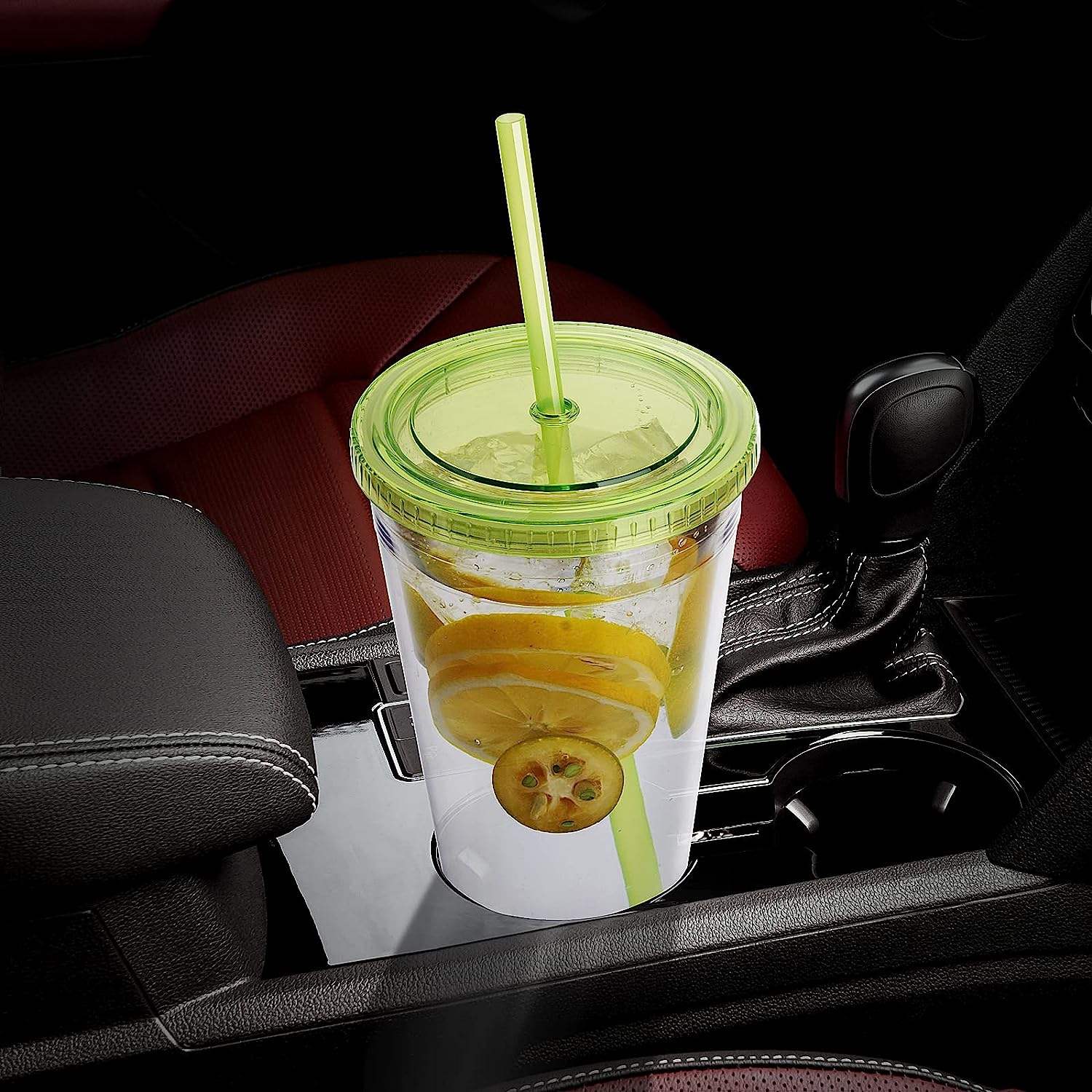 24oz Bpa Free Plastic Tumbler with Straw and Lid Double Walled clear Plastic Tumbler with Straw