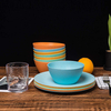 Rpet Plastic Unbreakable Bowls 24 OZ Set Reusable Cereal Soup Bowls Microwave and Dishwasher Safe Bowl