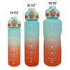 Wholesale 50Oz 1.5 Liter Nice Gradient Color Plastic Large Capacity Sports Chug Water Bottles Bottle