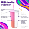 2024 Gradients Color Gym Insulated Water Bottle Plastic Water Bottle with Straw