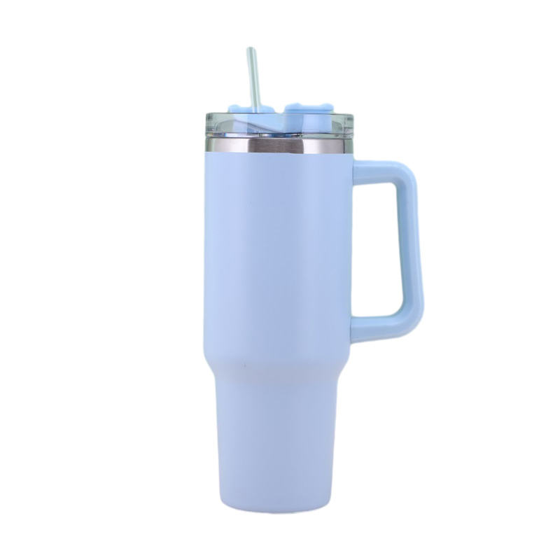 40oz Bpa Free Double Wall Stainless Steel 304 Insulated Vacuum Coffee Tumbler Cup for Hot Cold Drinks With Straw