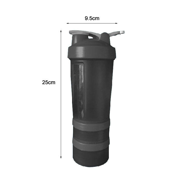 600Ml Direct Drinking Bpa Free Plastic Gym Protein Shaker Bottle Gym Bottles With Handle