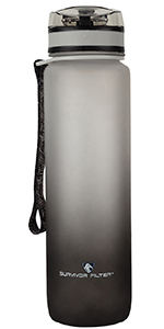 1 Litre Water Bottle Sports Motivational Water Bottle with Time Markings