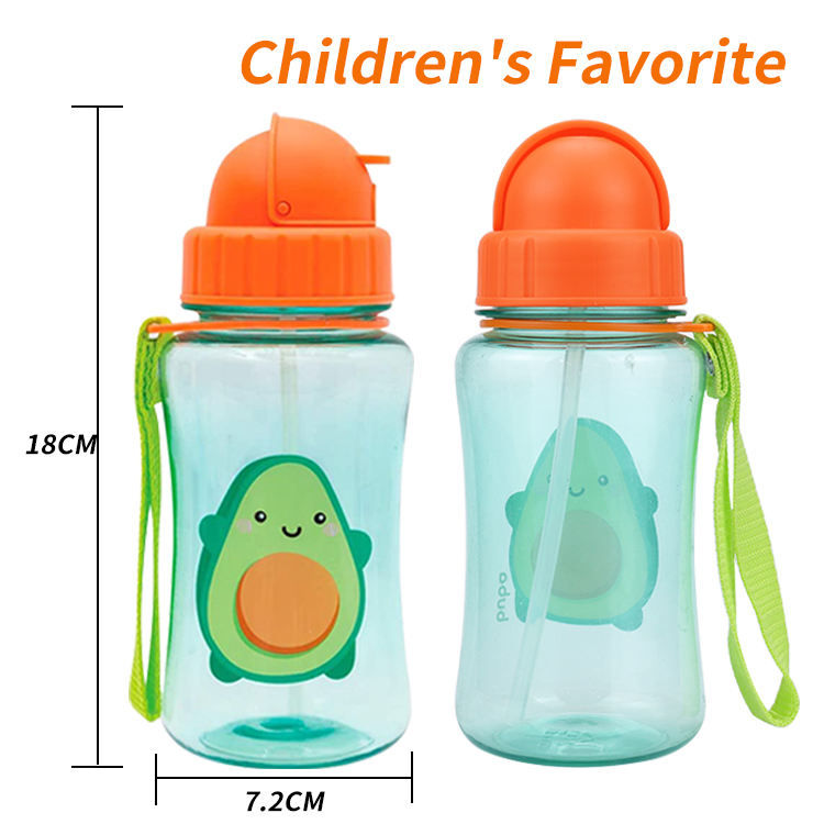 Custom Bpa Free 450Ml 16Oz Toddler Kids Plastic Drink Water Bottle With Cap