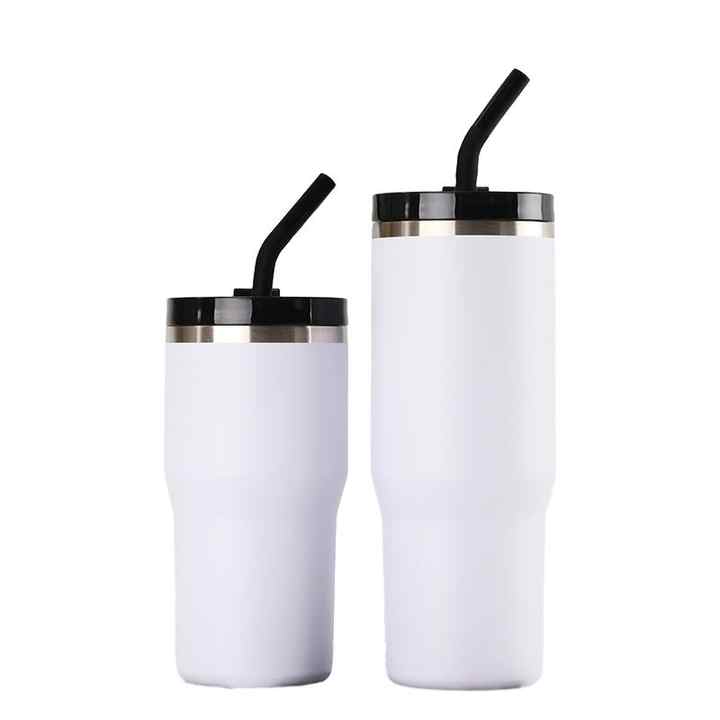 30oz Eco Friendly Sport Bottle Water Bottles Vacuum Tumbler Stainless Steel Travel Mug With Lid and Straw