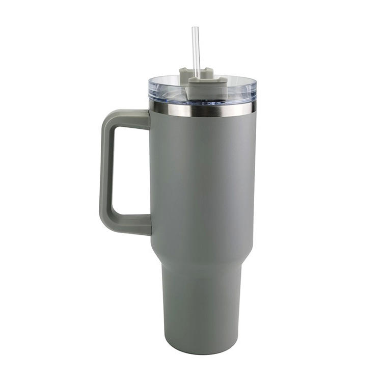 Personalized Powder Coated Stainless Steel Cup Cups Tumbler With Straws