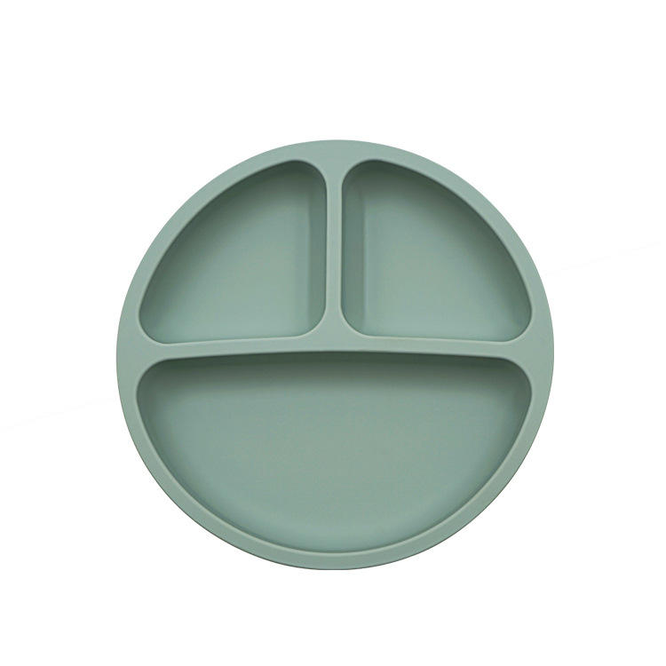 Food Grade Silicone Bowl Divided Baby Feeding Dishes Plate for Kid and Infant
