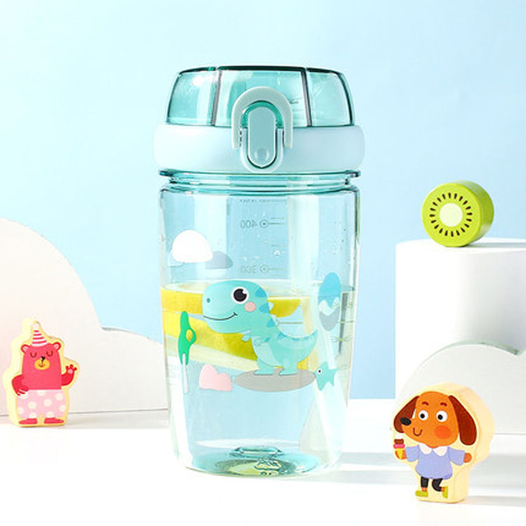 2024 New Bpa Free 650Ml Botella De Agua Ninos Cartoon Kid Drink Water Bottle With Straw