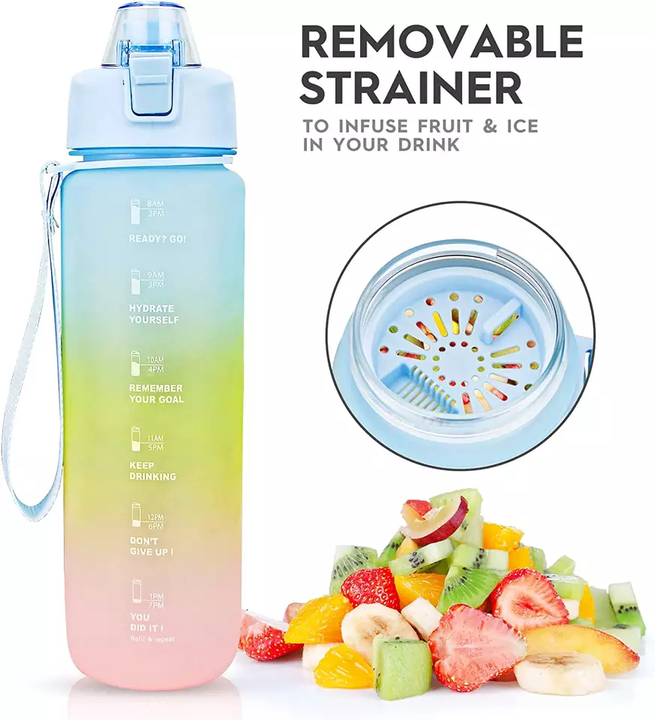 17OZ,32OZ Eco-Friendly Drink Bottles Plastic Tritan Water Bottles With Custom Logo
