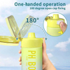 Custom Wholesale BPA Free Fitness Water Bottle Motivational Colorful 1000ml Straw Drinking Plastic Water Bottle With Time Marker