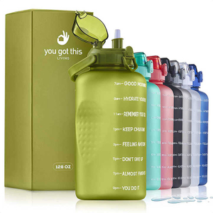 Bottles for Girls Clear Bpa Free Water Bottle Plastic With Time Marker