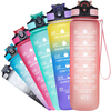 32oz Tritan Sport Gradient Plastic Water Bottles BPA Free Motivational
