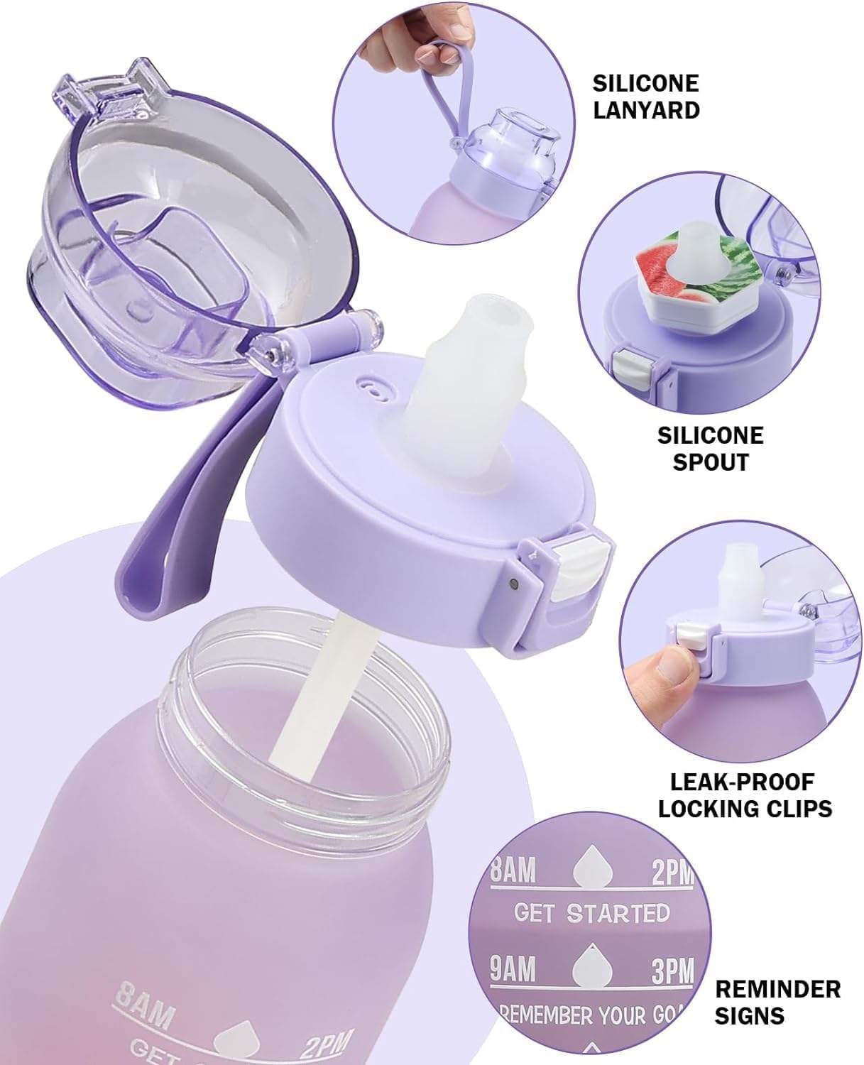 Food Grade Bpa Free Flavor Water Bottle Plastic Water Bottle With Flavor Pod