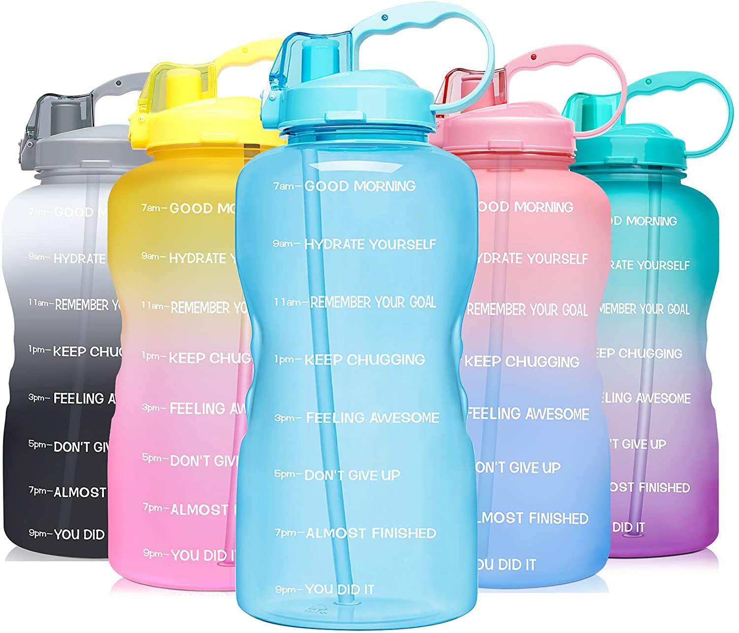 Creative Straw Plastic Water Bottle 2 Liter PC Plastic Sports Water Bottle6 Creative Straw Plastic Water Bottle 2 Liter