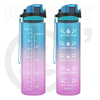 2024 Gradient Color Drinking Water Bottles 17oz,32oz Sublimation Frosted Glass Water Bottles With Plastic Lid