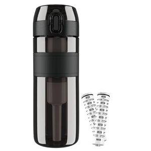 500ml Carbon Water Filter Portable Outdoor Survival Water Filtration Purifier Custom Water Bottle With Filter