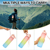 1L /32 oz Leakproof Tritran BPA Free GradienPlastic Water Bottle with Motivational Time Marker Water Bottle With Custom Logo