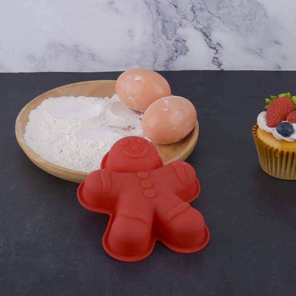 BPA Free Gingerbread Man Shape Silicone Candy Cake Cookie Chocolate Mold