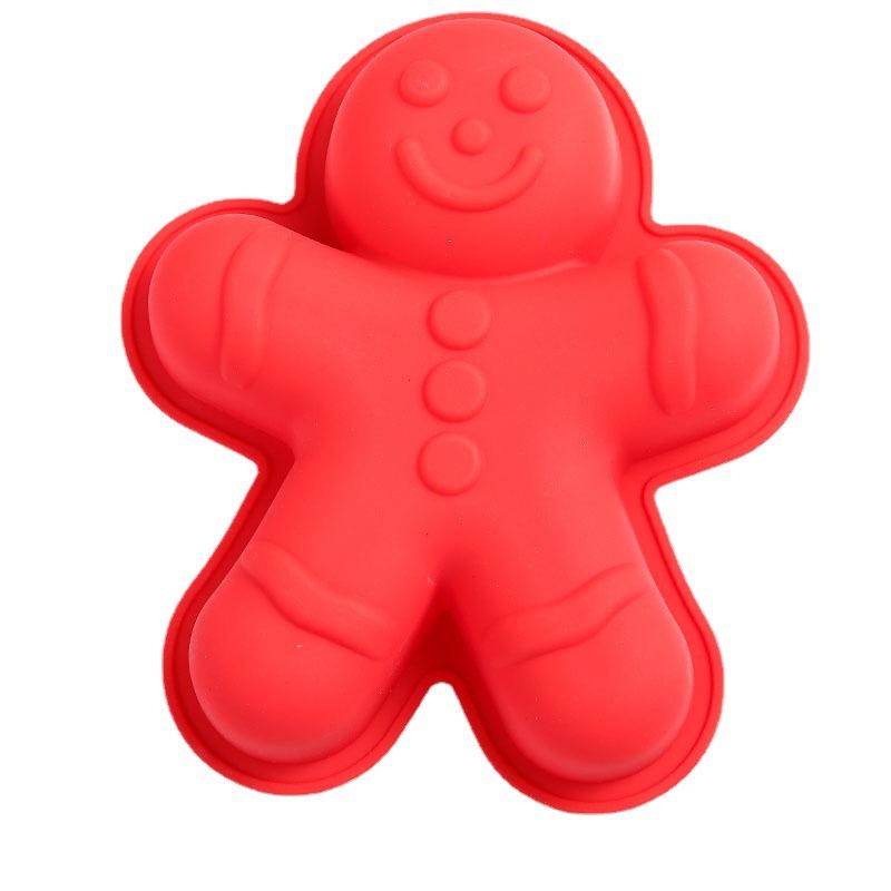 BPA Free Gingerbread Man Shape Silicone Candy Cake Cookie Chocolate Mold