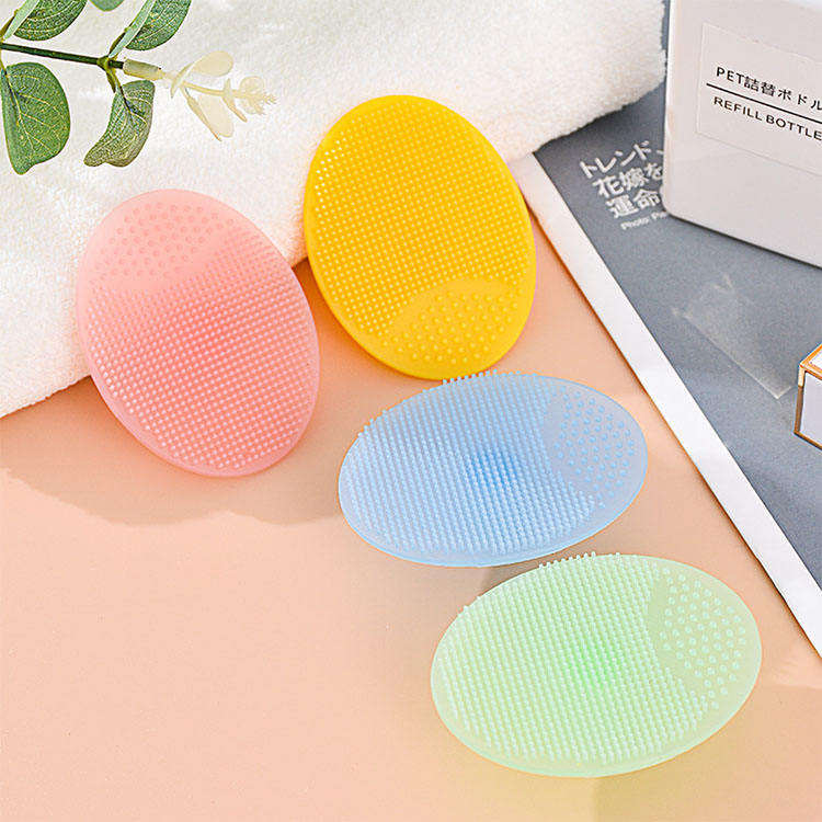 Portable Soft Facial Cleaning Brushes Scrub Silicone Face Washing Massage Cleaner Silicone Scrubber Face Brush
