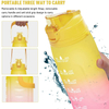 Large 1 Gallon Motivational Water Bottle with Paracord Handle & Removable Straw Leakproof Tritan BPA Free Fitness Sports Bottle