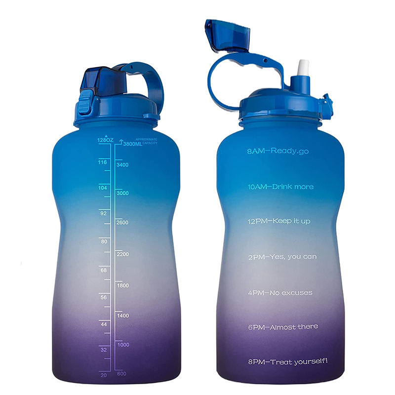 64 oz Water Bottle with Time Marker to Drink Half Gallon Motivational Water Bottle with Straw and Handle Large BPA Free Bottle