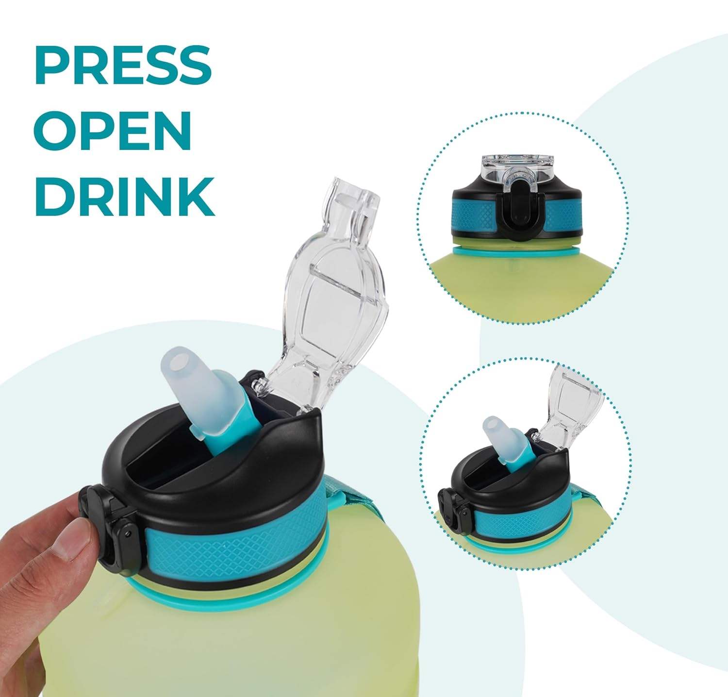 2024New Wholesale Custom Multi-style Portable Large Capacity Plastic Water Bottle With Handle