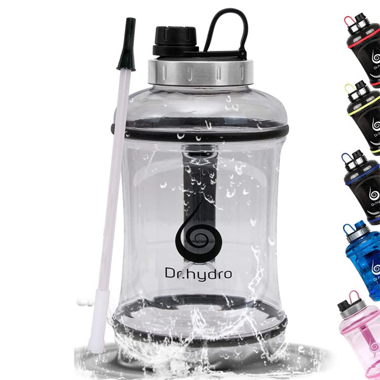 2.2L Gym/sport/camping Plastic Water Bottles with Handle Easy Carry Camouflage Sleeve Are Available in Stock