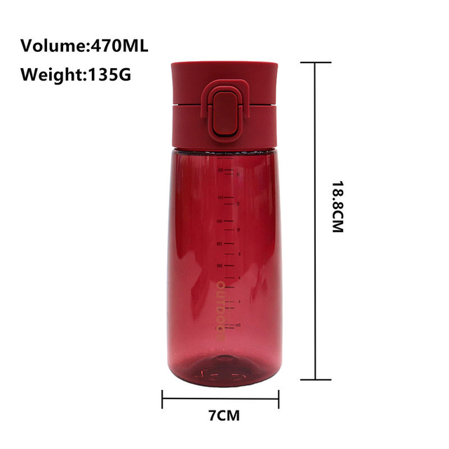 Good Quality Free Sample Travel Drinking Transparent Plastic Shaker Sport Water Bottle With Customized Brand