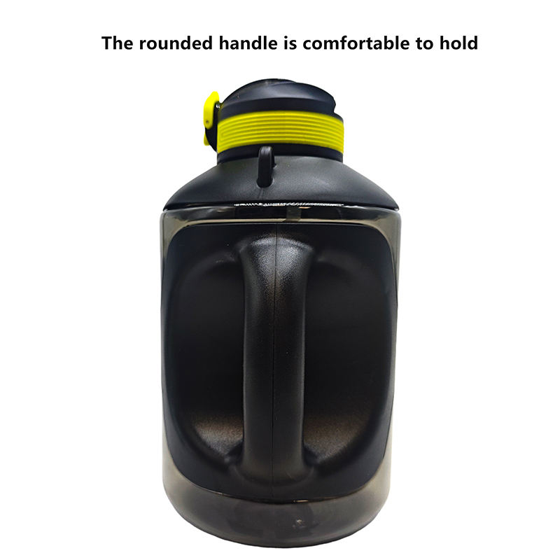 2.2L Big Size Transparent Wide Mouth Portable Motivatioanl Plastic Sports Gym Bottle Bottles With Straw