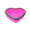 Silicone Bento Container BPA Free Food Storage Organizer Leakproof Heart Shape Lunch Box With Fork and Spoon