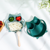 Easy to Clean BPA Free Silicone Non Toxic Suction Plate Divided for Toddler Baby Silicone Owl Shape Kids Plate