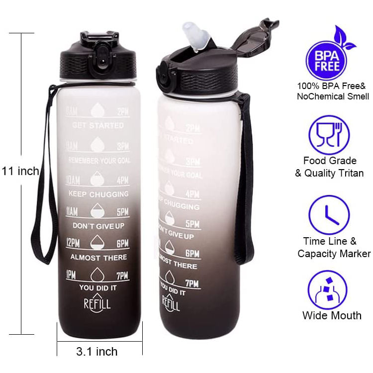 CHINA SELECTION 2023Custom Eco-Friendly Amazing Hot Sale 750ml Bpa Free Sports Drinking Gym Water Bottle Plastic With Straw