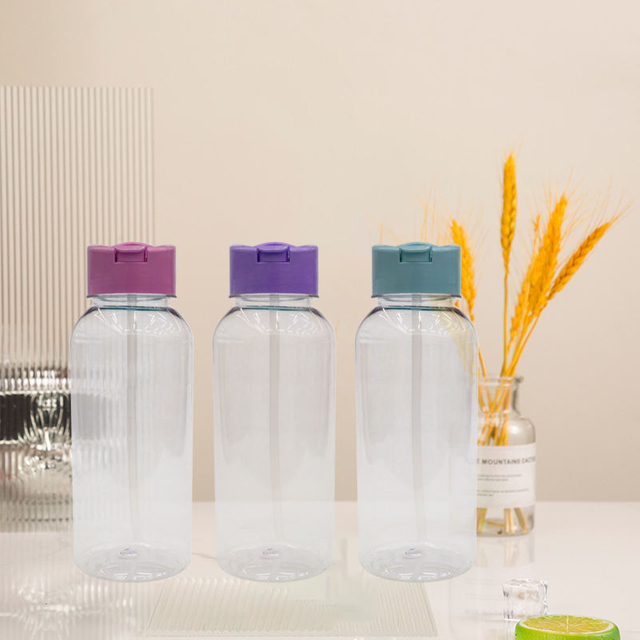 1000Mls 32 Oz Clear Transparent Sipper Plastic Water Drink Bottle Bottles for Kids With Handle