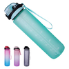 1L Motivational Water Bottle with Time Marker & Straw Leakproof Tritan BPA Free Plastic Water Bottle