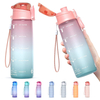 1L Fitness Tritan Sk Bpa Free Plastic Protein Custom logo Motivational Water Bottle for Sport