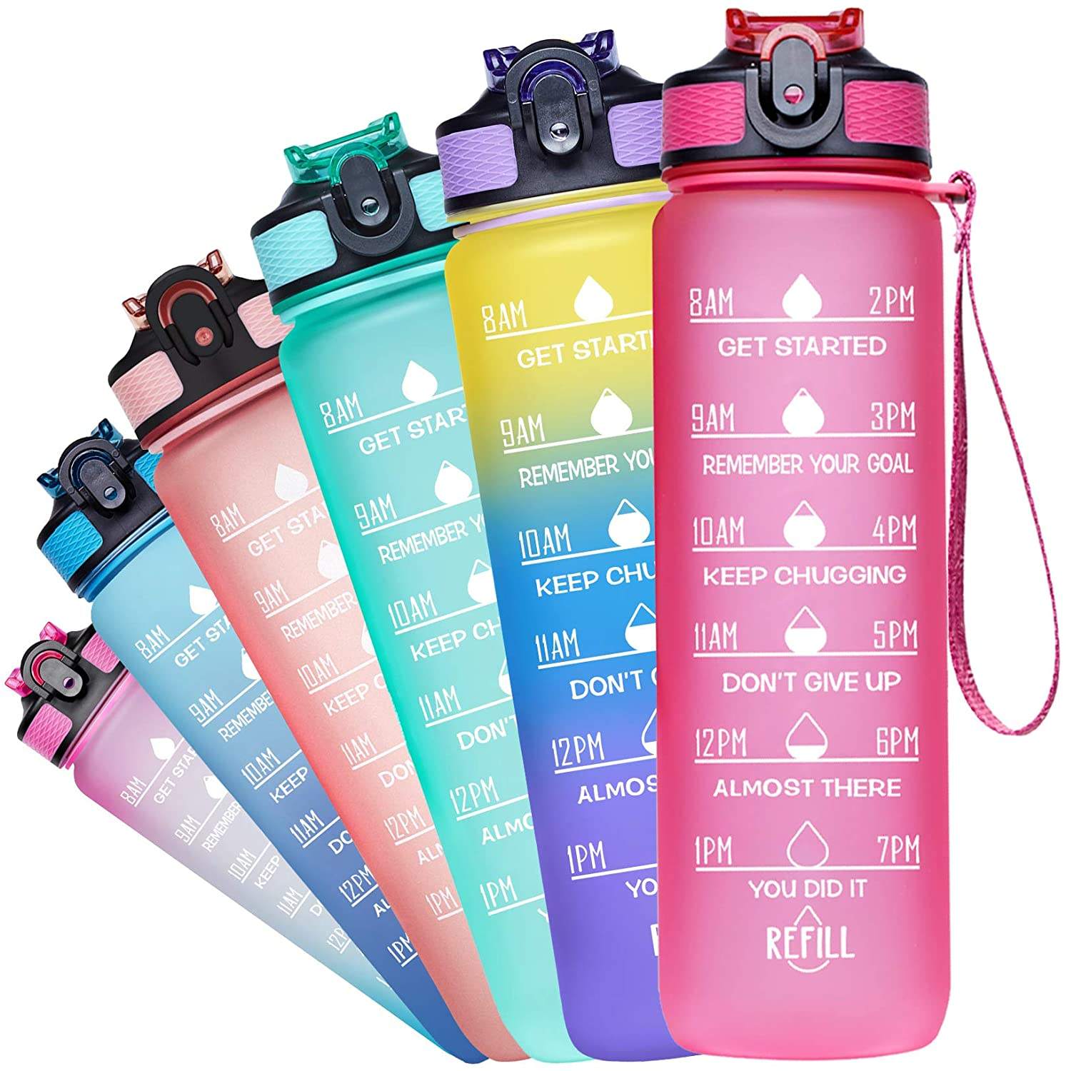 Wholesale Promotion Gift for Student 1000ml Plastic Bottle Outdoor Plastic Water