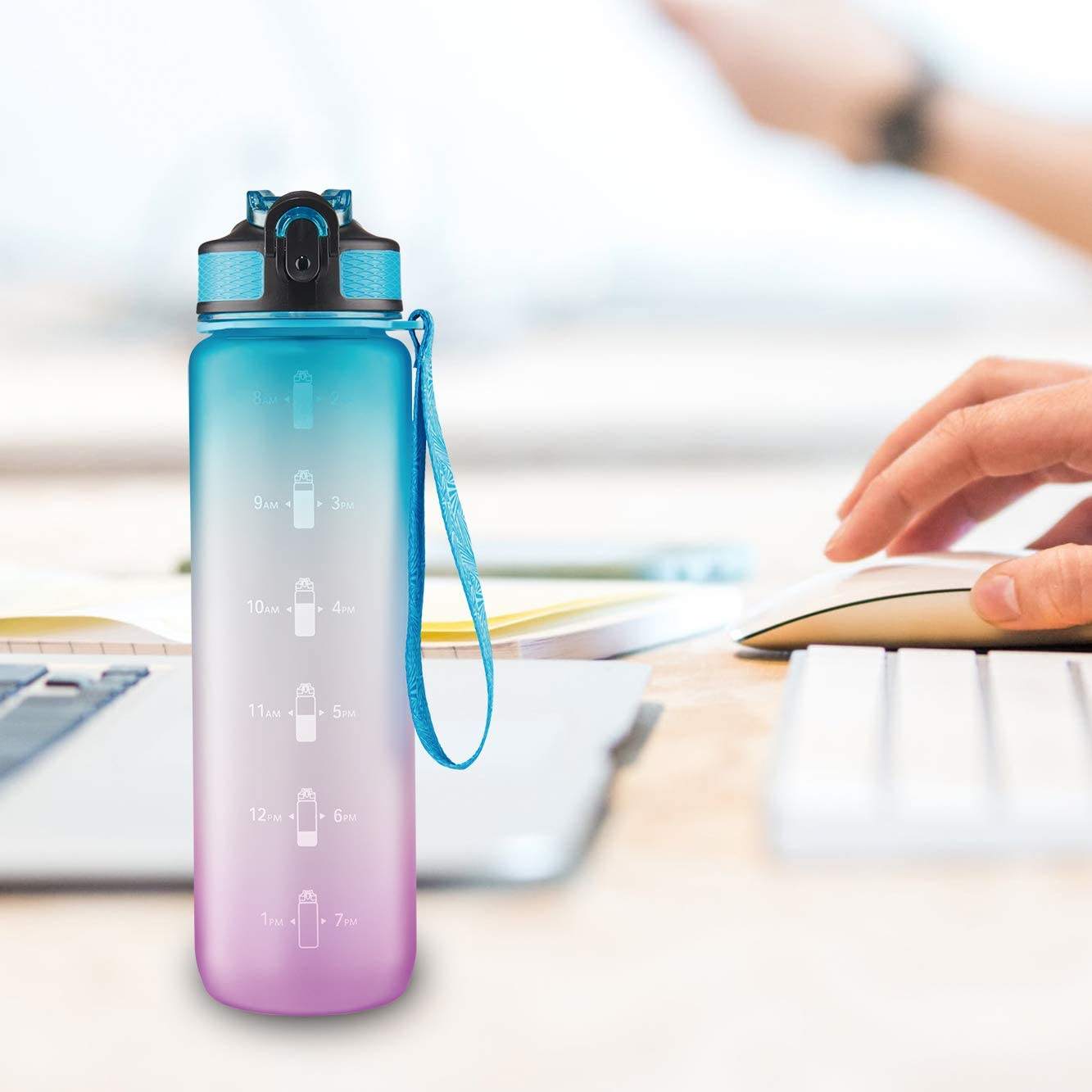 Custom logo and Color BPA-Free Big 32 oz Plastic Sport Water Bottle