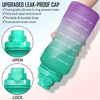 1 Gallon/128oz Motivational Water Bottle with Time Marker & Straw,Leakproof Tritan BPA Free Water Jug