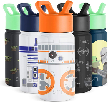100% Leak Proof BPA FREE Kids Drink Water Bottle with Straw 350ML Plastic Water Bottle for Children and Camping