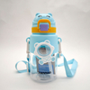 680Ml Leakproof Portable Wide Mouth Children'S Kids Kawaii Cute Plastic Water Bottle With Straw Strap